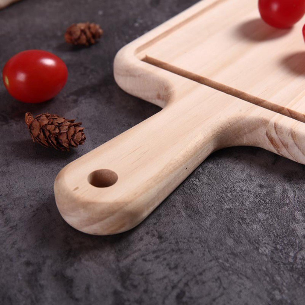 Premium Oak Wood Cutting Board with Handle - Large Kitchen Chopping Board for Meat, Cheese, Vegetables & Fruits | Perfect for Food Prep, Serving & Entertaining