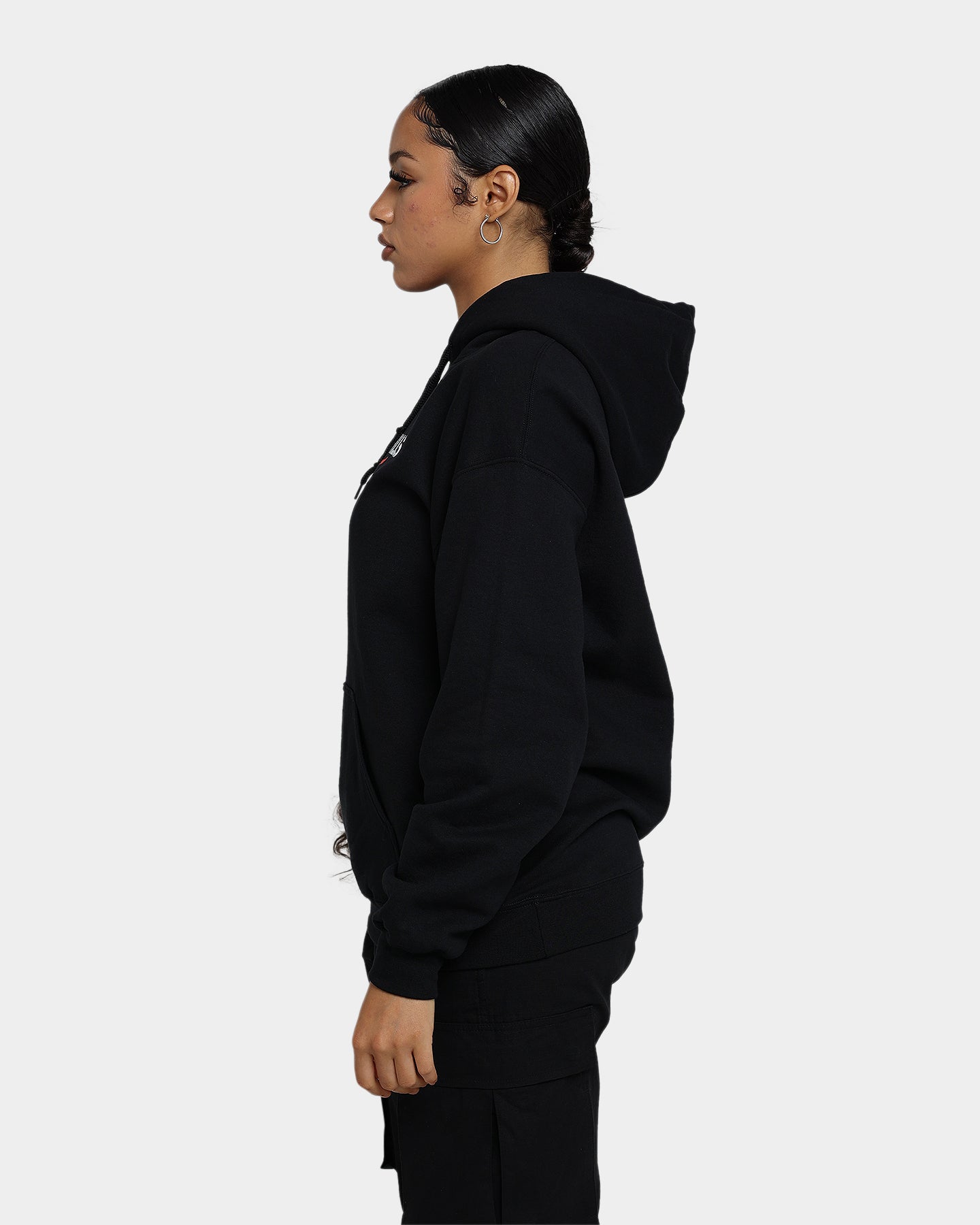 American Thrift Beverly Hills Cop Logo Hoodie Black - Vintage Movie Inspired Pullover for Casual Wear & Street Style