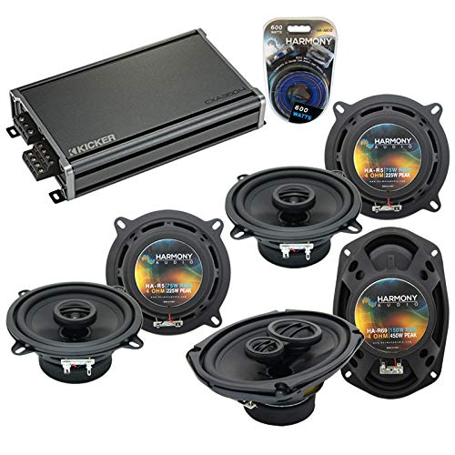 Harmony Audio OEM Replacement Speakers & CXA360.4 Amp Bundle - Compatible with Mercury Grand Marquis 1979-1981 | Car Audio Upgrade for Enhanced Sound Quality | Perfect for Road Trips & Daily Commuting