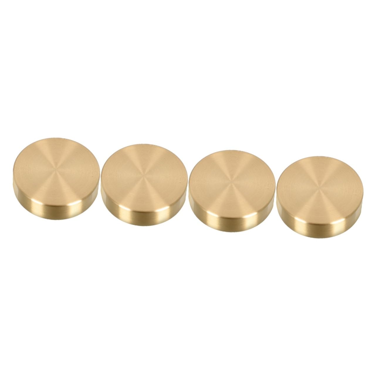 MOBUTOFU 4-Piece Brass Round Ruler Paperweight Set - Heavy Duty Letter Holder for Painting, Calligraphy & Office Use - Perfect for Artists, Writers & Stationery Lovers