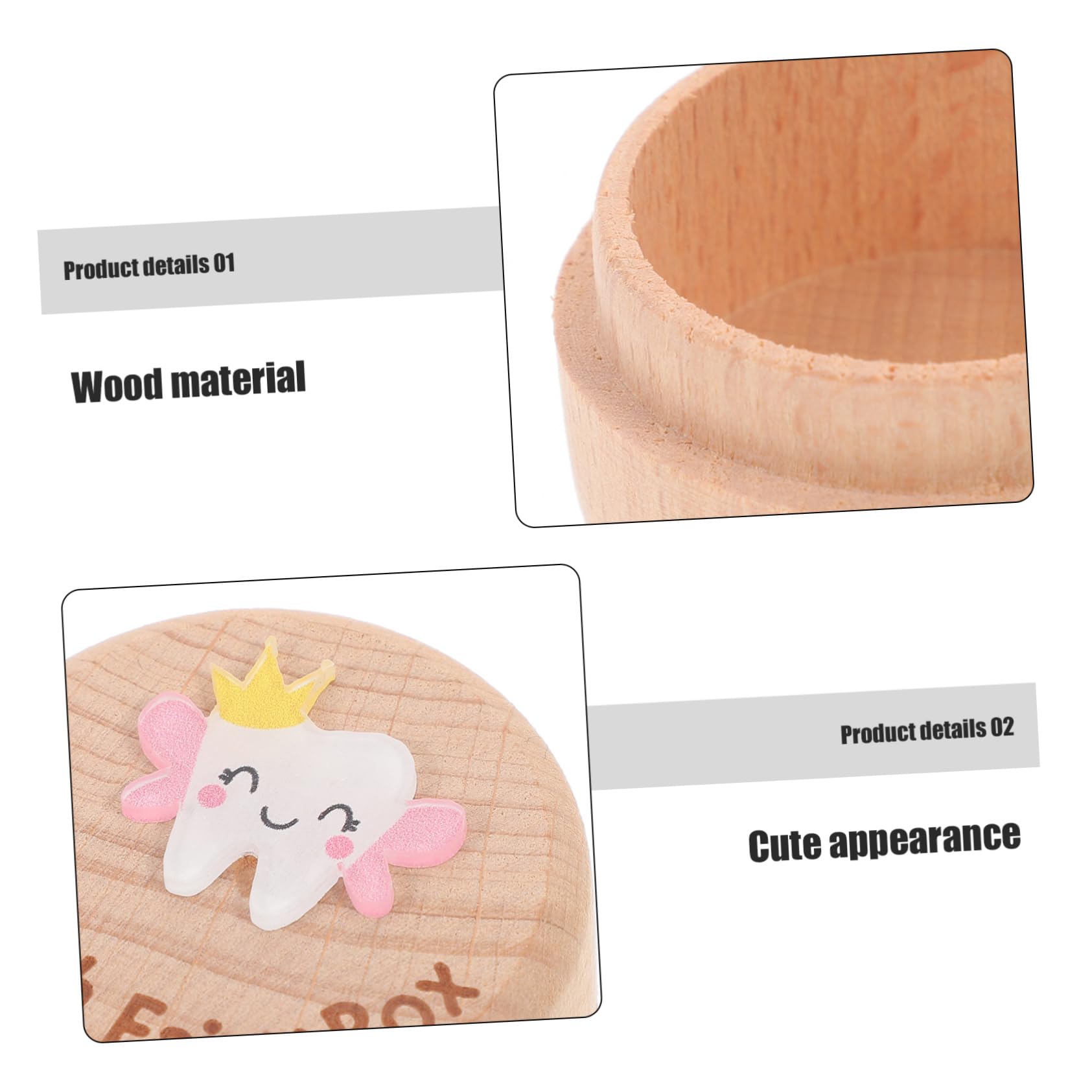 Wooden Tooth Storage Box - Tooth Saver & Organizer for Kids & Adults - Perfect for Baby Teeth Keepsakes, Tooth Fairy Gifts, and Dental Collections