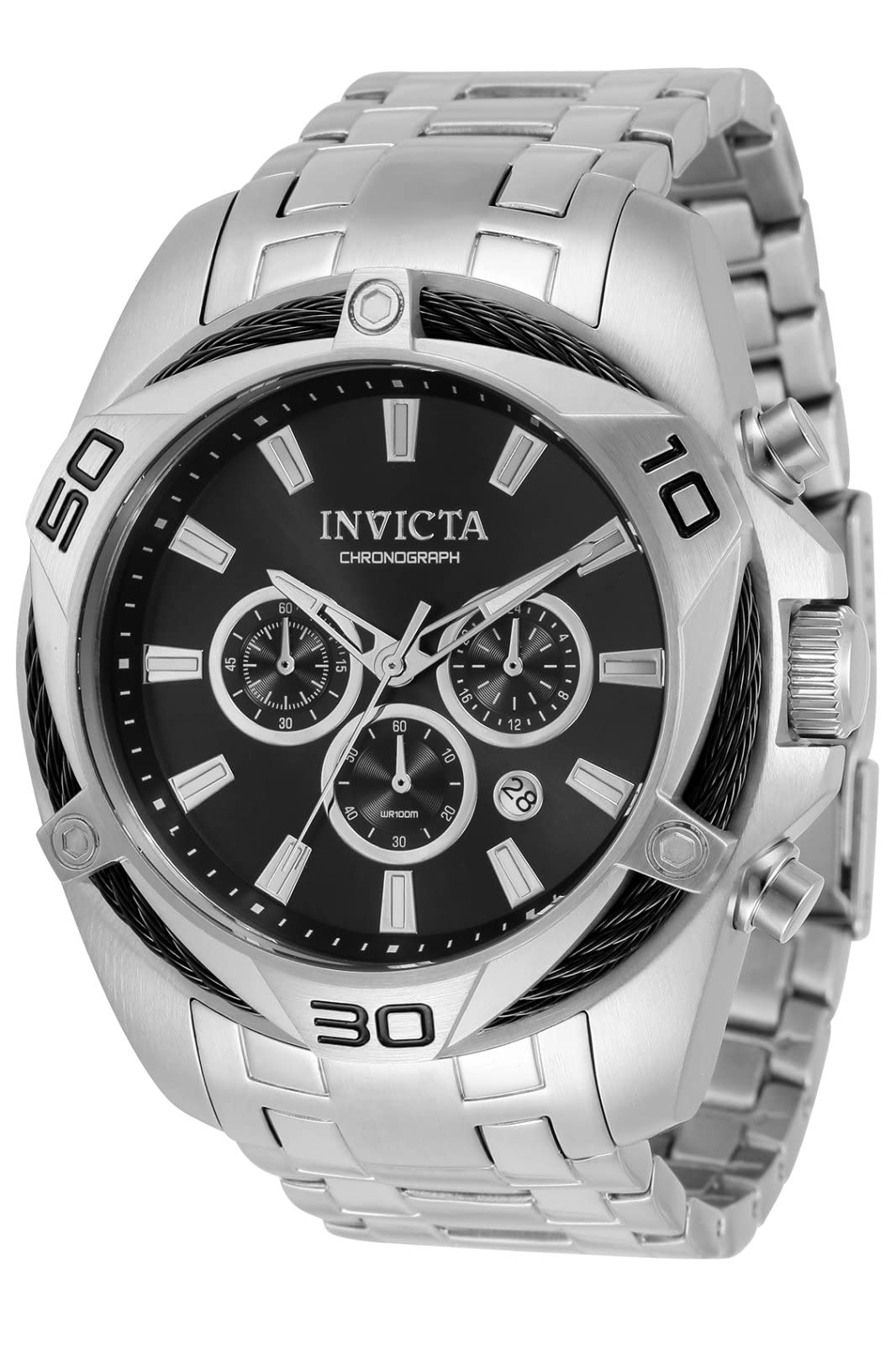 Invicta Men's Bolt 32372 Stainless Steel Quartz Watch with Chronograph - Perfect for Business, Casual Wear & Outdoor Activities
