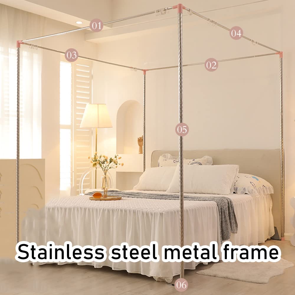 Mosquito Net Bed Canopy for Bedroom - Universal Dustproof Bed Curtain for Boys & Girls - All-Season Protection from Insects & Dust - Perfect for Kids' Rooms, Dormitories & Outdoor Camping
