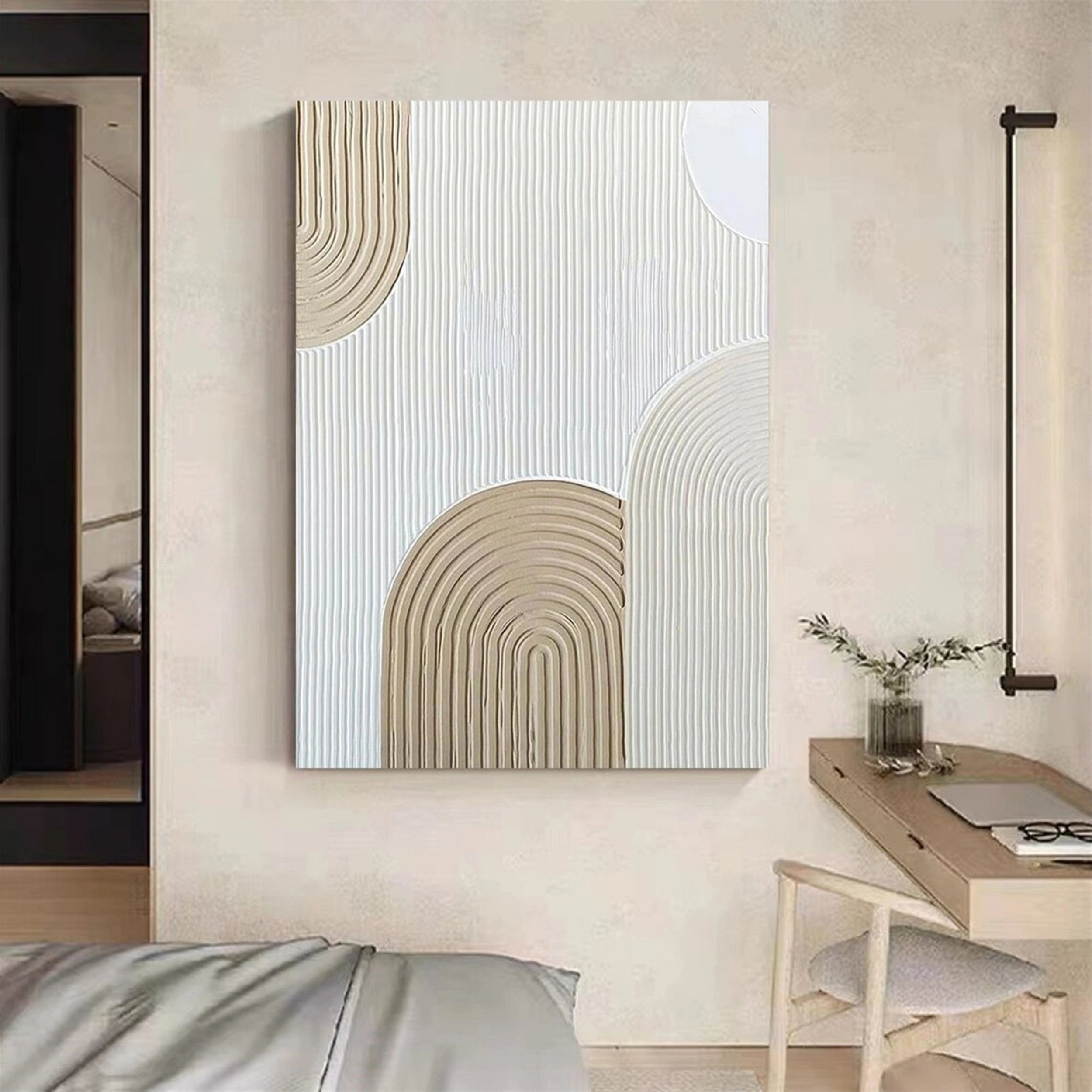 Beige & Brown Abstract Wall Art Print #BB081 - Modern Home Decor for Living Room, Bedroom & Office