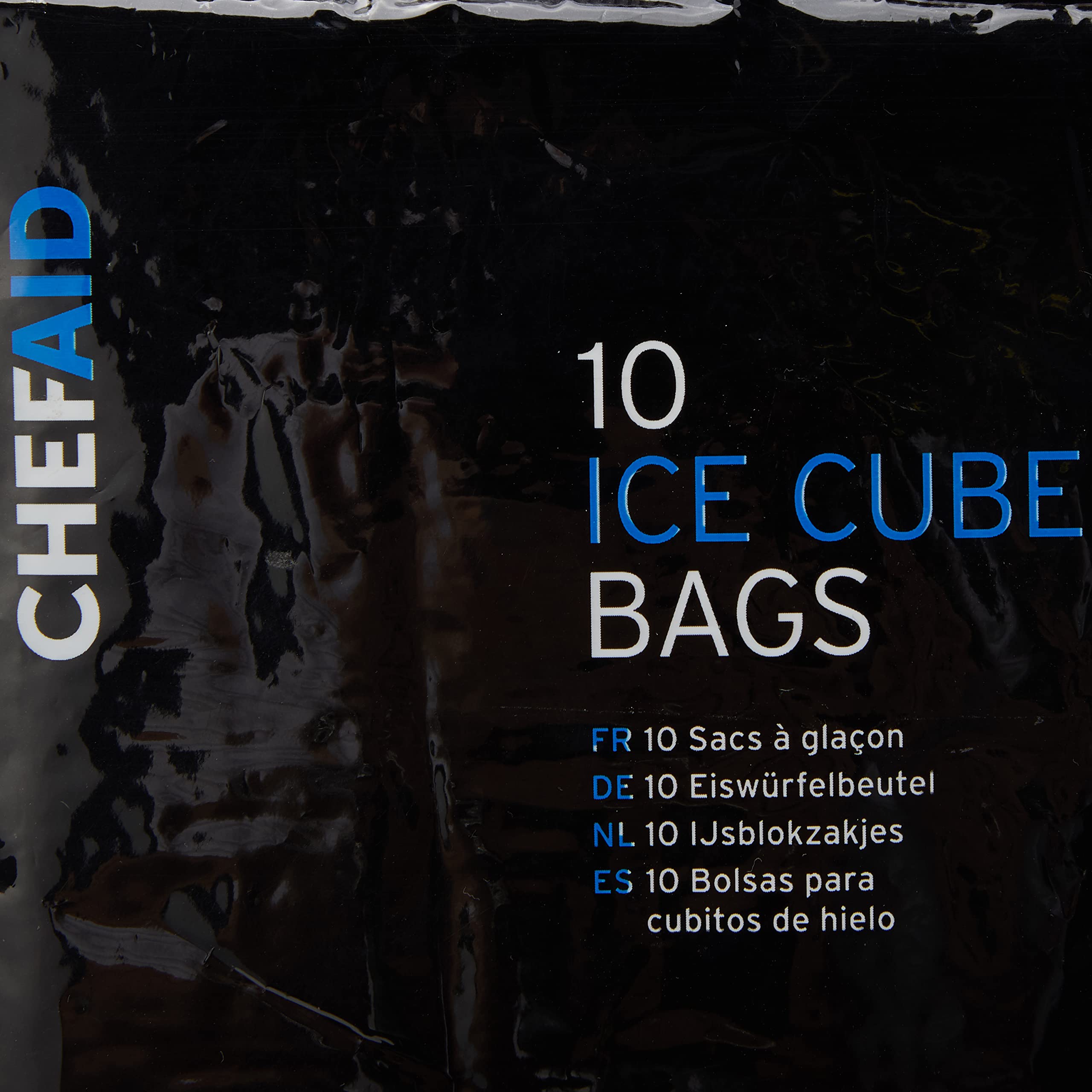 Chef Aid Reusable Ice Cube Bags - Pack of 1 Freezer Bags for Making Perfect Ice Cubes On Demand (Black) - Ideal for Cocktails, Smoothies & Beverage Cooling
