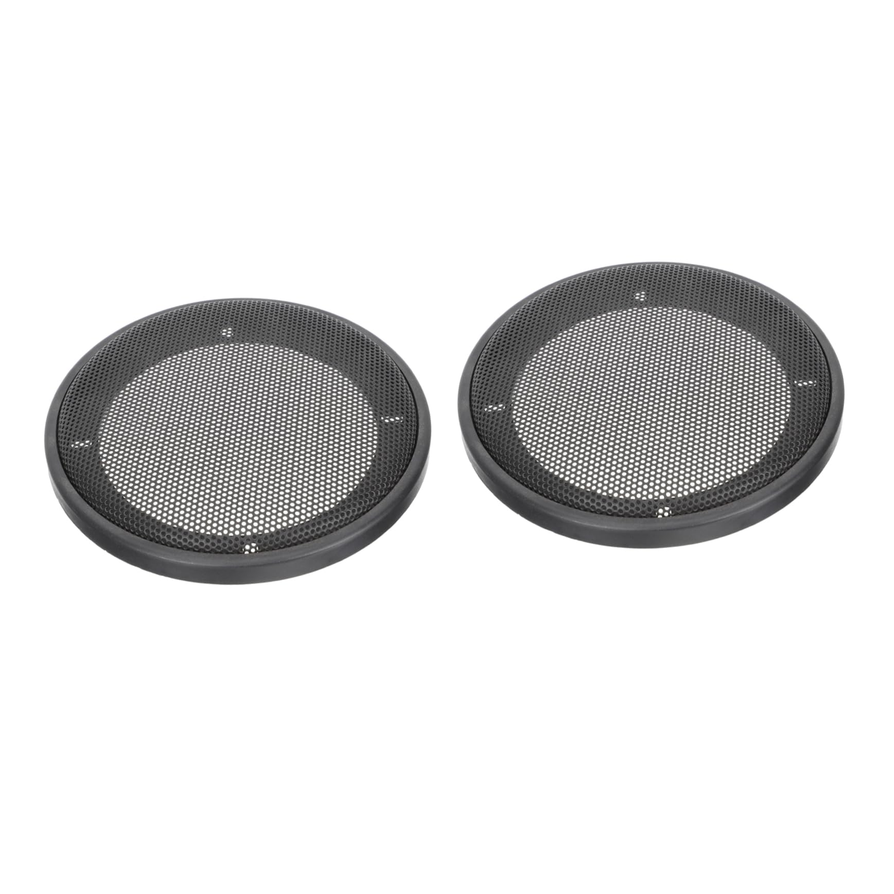 Healifty 2-Pack Speaker Grille Covers - Durable Iron Mesh & Plastic Ring Protector for Woofer, Subwoofer, and Circle Speakers - Perfect for Home Theater, Car Audio, and Stage PA Systems