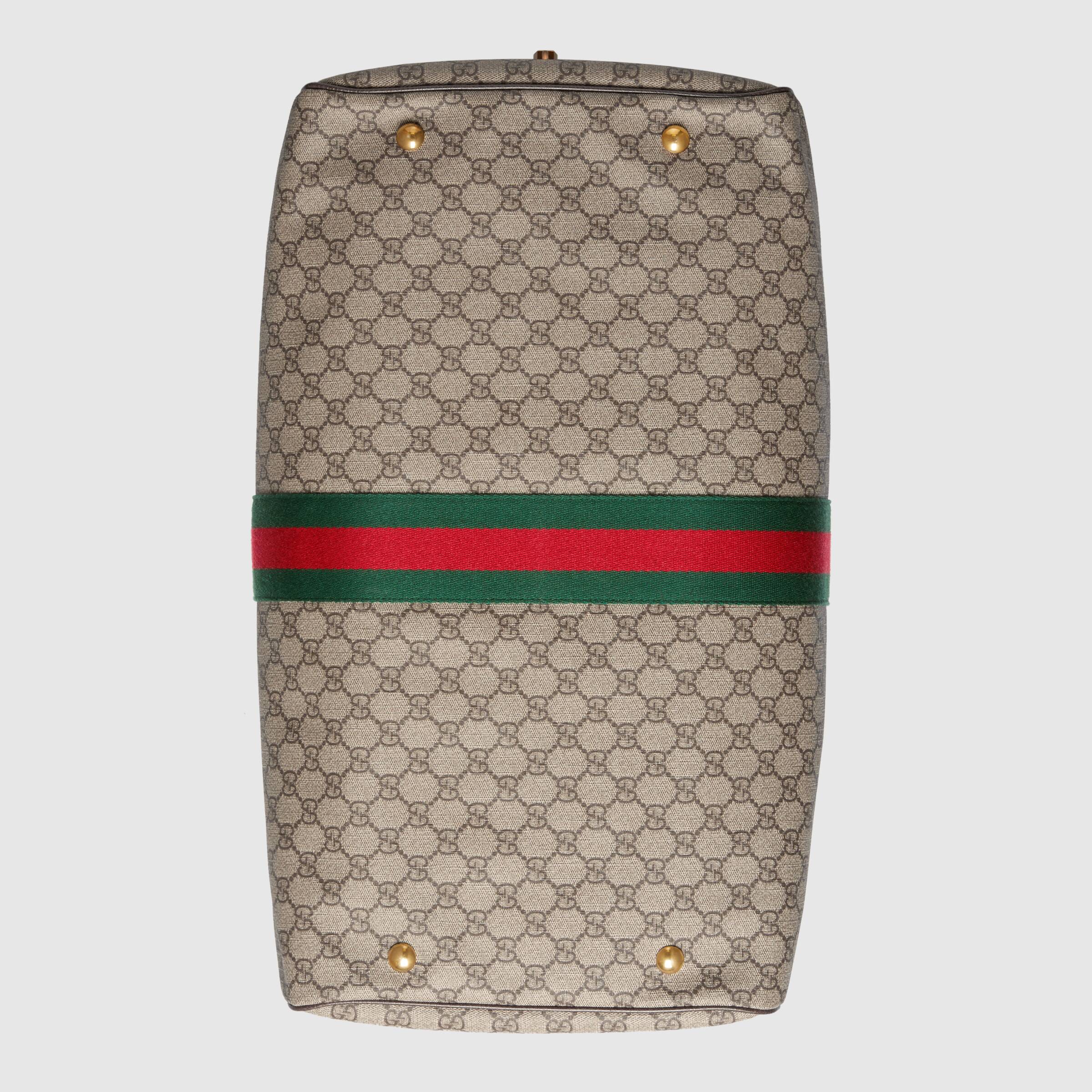Gucci Ophidia GG Large Carry On Duffle Bag - Luxury Designer Travel Duffel for Women & Men - Perfect for Weekend Getaways, Gym & Air Travel