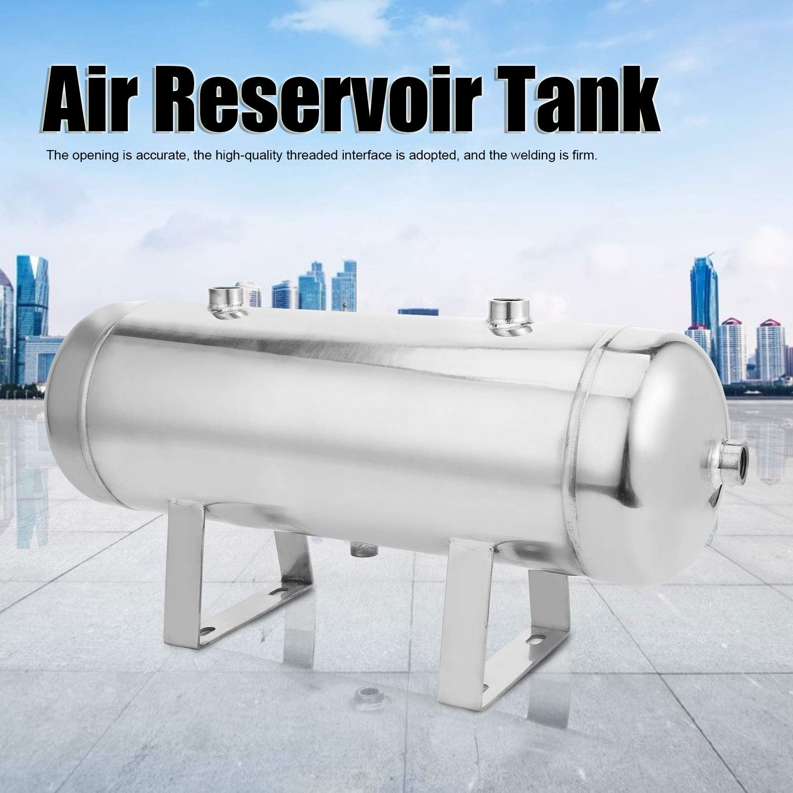 Fafeicy 5-Port Stainless Steel Air Tank 10L 1.25MPa High Pressure Reservoir with 1/2