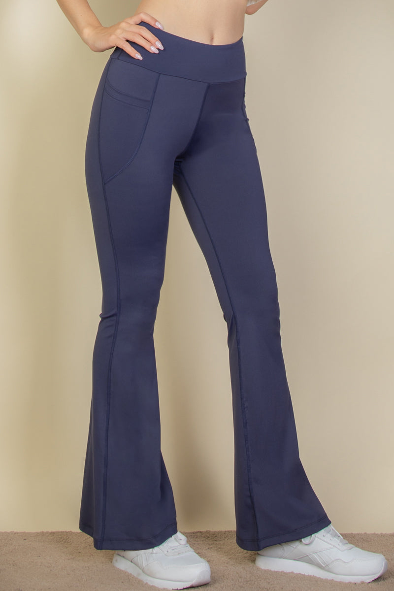 High Waist Side Pocket Flare Leggings for Women - Yoga Pants with Pockets, Bootcut Workout Leggings - Perfect for Yoga, Gym, Running & Everyday Wear