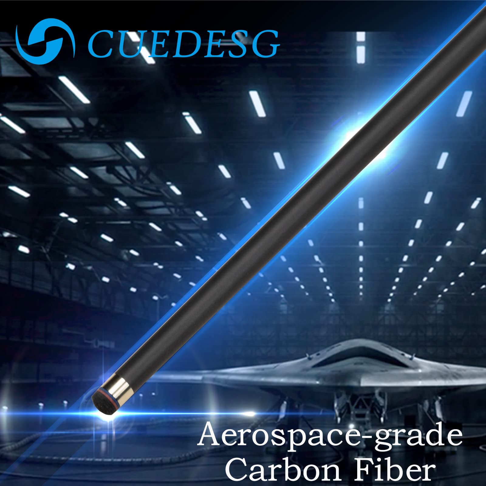 Premium Carbon Fiber Pool Cue Stick - 10.5mm/11.8mm/12.5mm Low Deflection Shaft - Professional Billiard Cue with Protective Case - Perfect for Tournament Play & Home Pool Tables