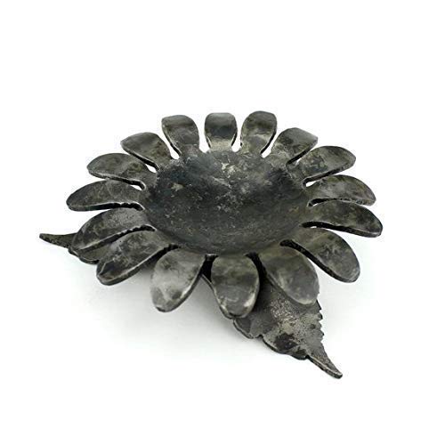 Hand Forged Iron Sunflower Ring Dish - Elegant Jewelry Organizer for Rings, Earrings & Small Accessories | Perfect for Vanity, Dresser & Bathroom Decor