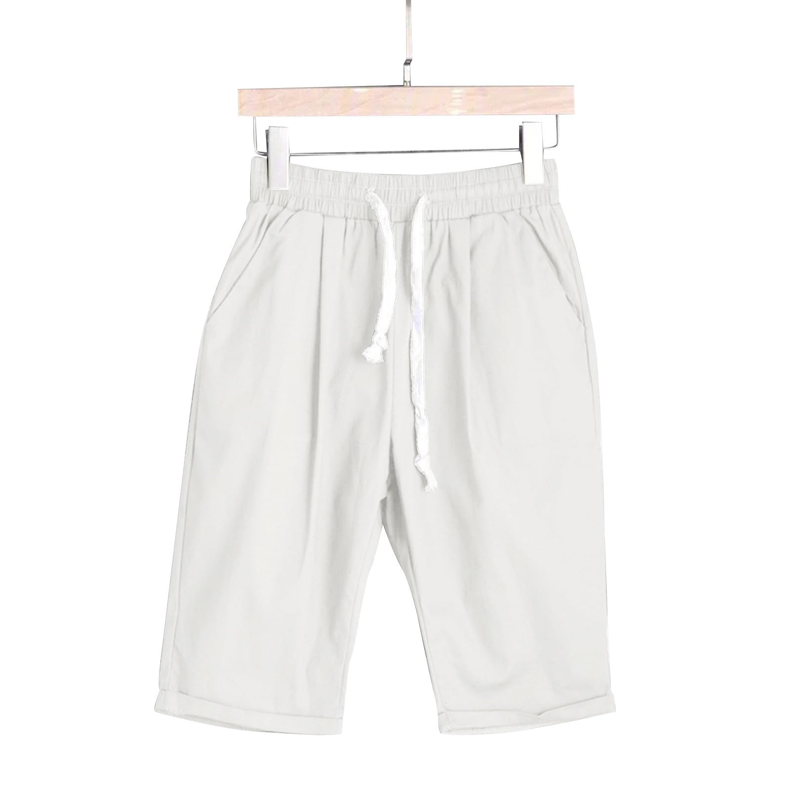 Women's Bermuda Shorts - Knee Length, Plus Size, Elastic Waist for Casual Wear & Beach