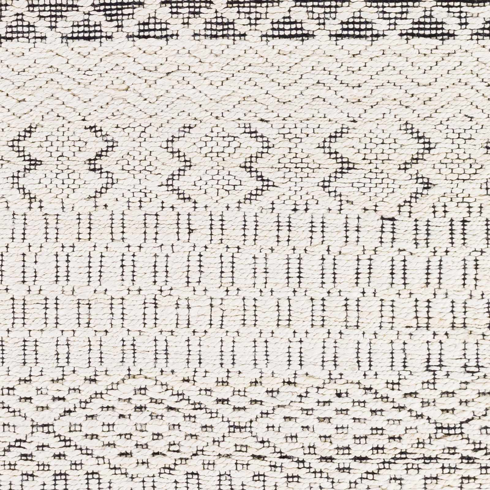 Hauteloom Malolos Jute Area Rug 6' x 9' - Bohemian Transitional Style in Cream & Black - Perfect for Living Room, Bedroom, or Home Office Decor