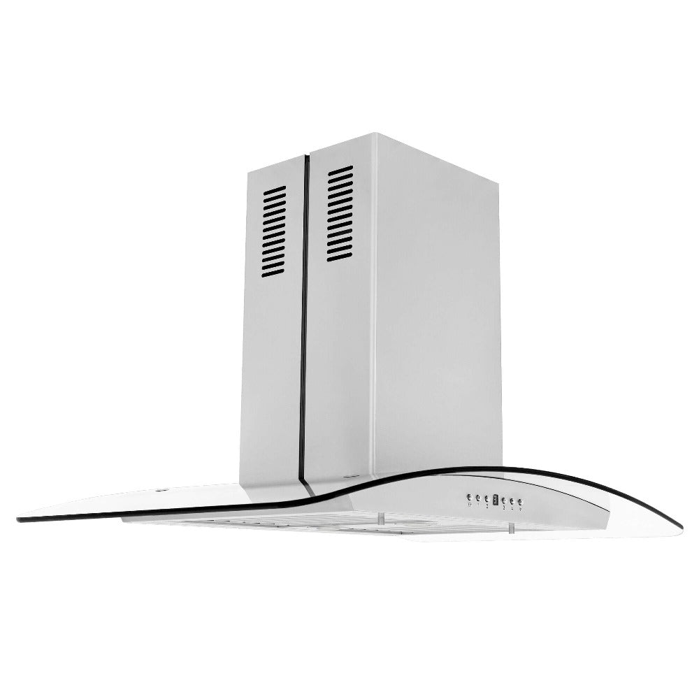 ZLINE GL5i 30-Inch Island Mount Range Hood - Stainless Steel & Glass Design for Modern Kitchens | Powerful Ventilation for Cooking, Grilling & Baking