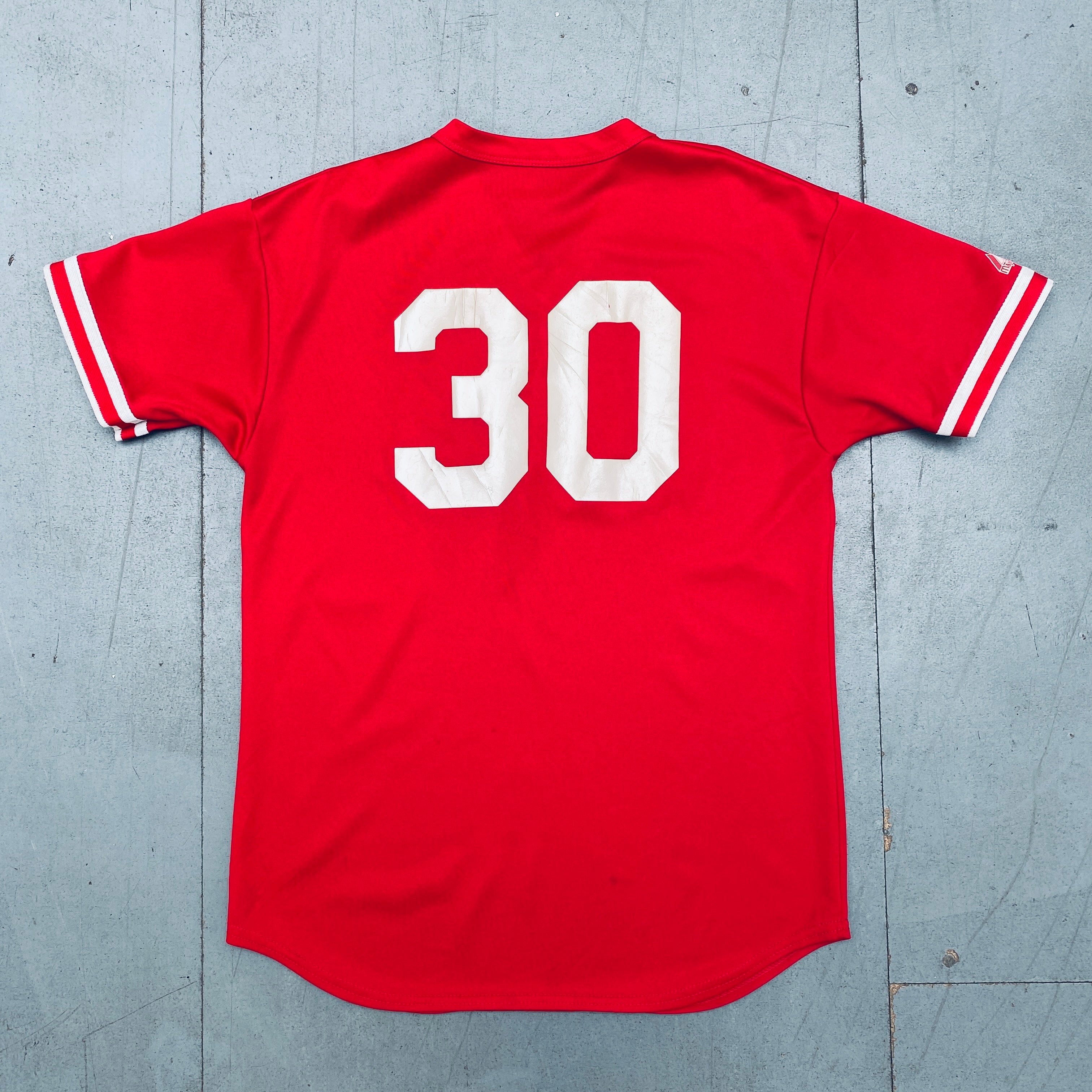 Philadelphia Phillies 2003 Majestic Batting Practice Jersey - Red #30, Size M | Authentic MLB Fan Gear for Games & Casual Wear
