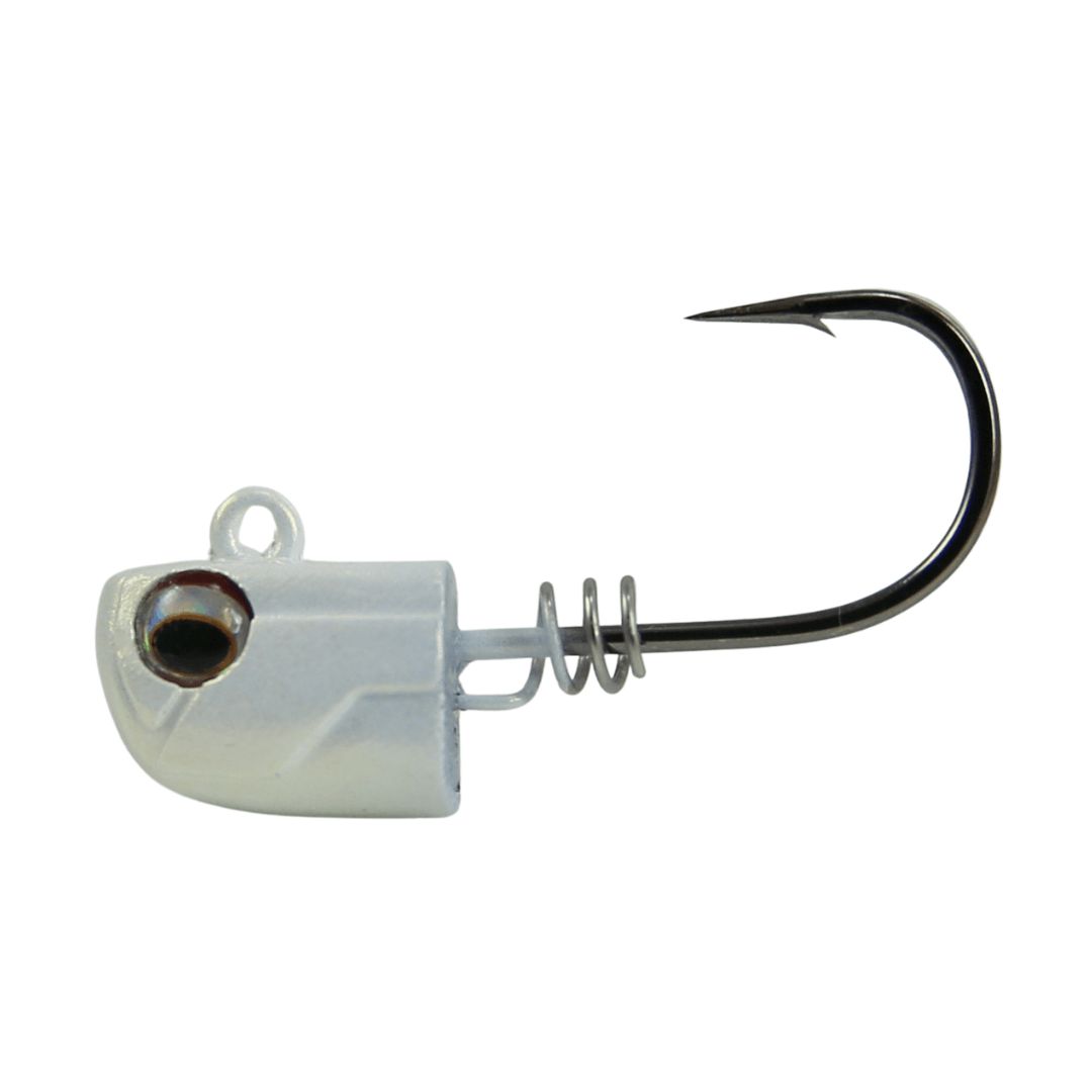 NLBN No Live Bait Needed Screw Lock Jig Heads for 3 Paddle Tails - Saltwater & Freshwater Fishing Lures for Bass, Trout, and Walleye - Perfect for Kayak, Shore, and Boat Fishing