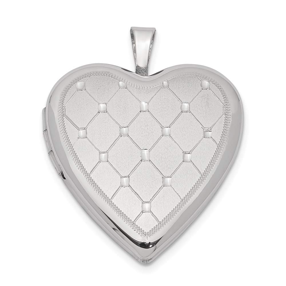 Sterling Silver 20mm Black Bow Heart Locket Pendant - Elegant Jewelry Gift for Women, Perfect for Valentine's Day, Anniversary & Special Occasions