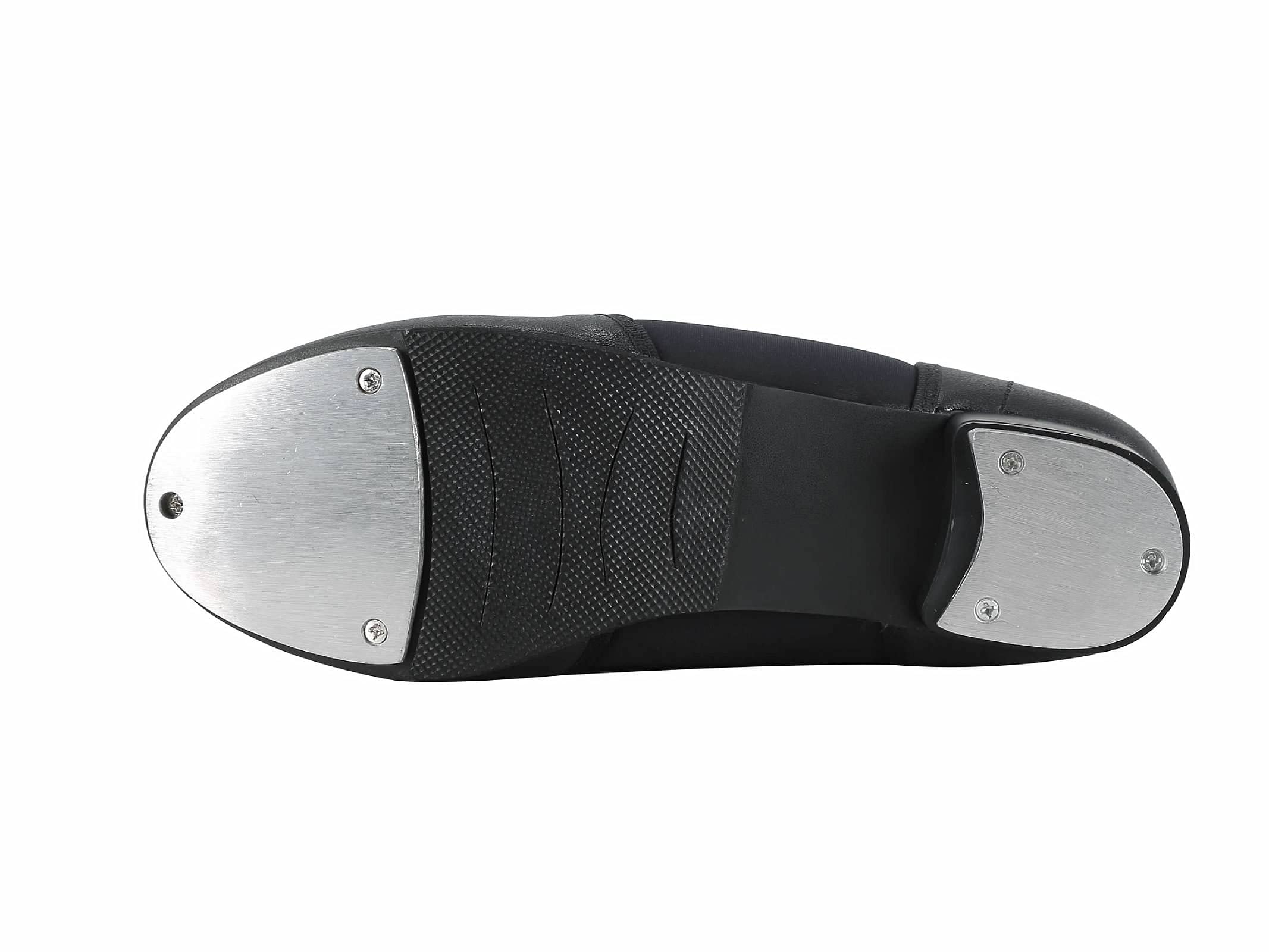 Dynadans Manmade Leather Slip-On Tap Dance Shoes for Women & Men - Perfect for Jazz, Tap, and Ballroom Dancing