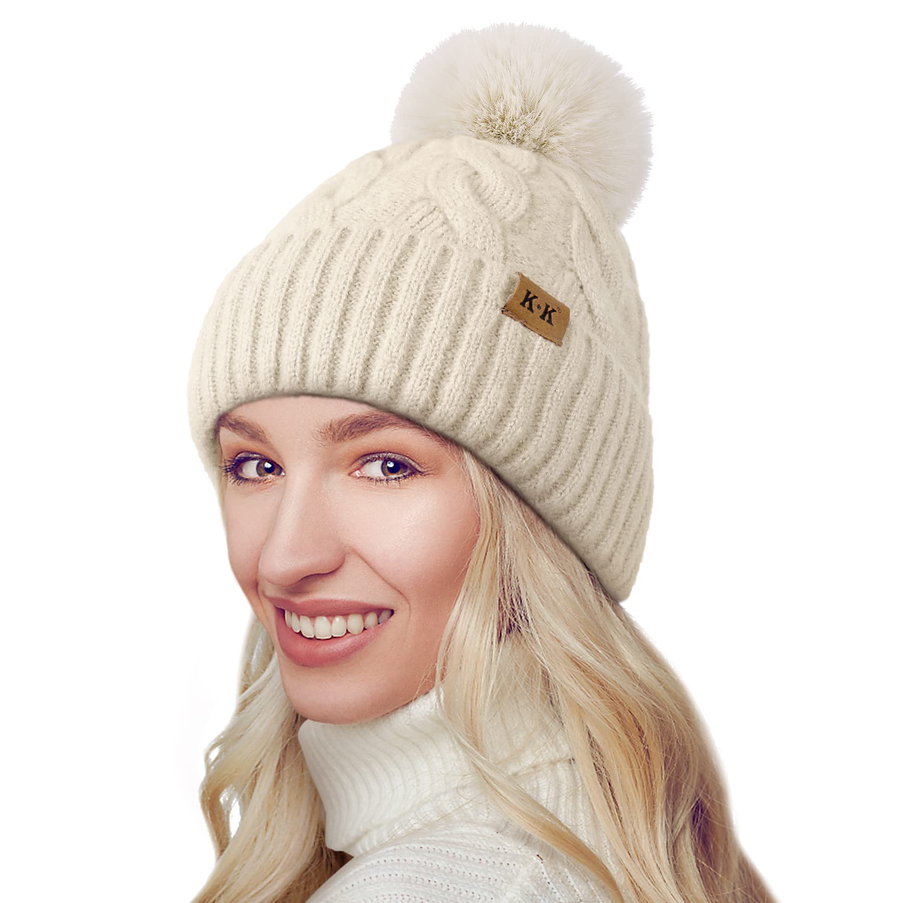 Cozy Fleece Knitted Winter Hat for Men & Women - Warm Beanie for Cold Weather - Perfect for Skiing, Snowboarding & Outdoor Activities