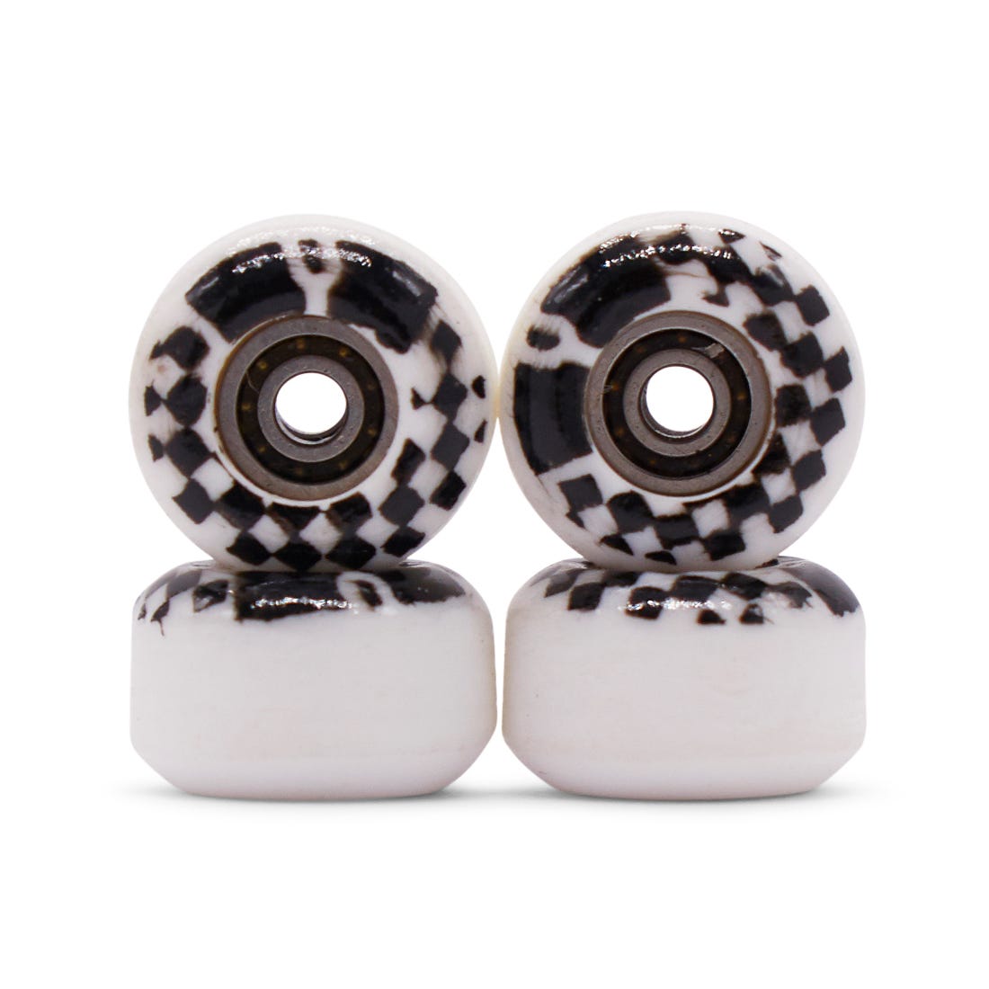 Yellowood Y3 Fingerboard Wheels - Graphic Checkers Design for Professional Skateboard Tricks | Perfect for Skateboarding Enthusiasts & Collectors