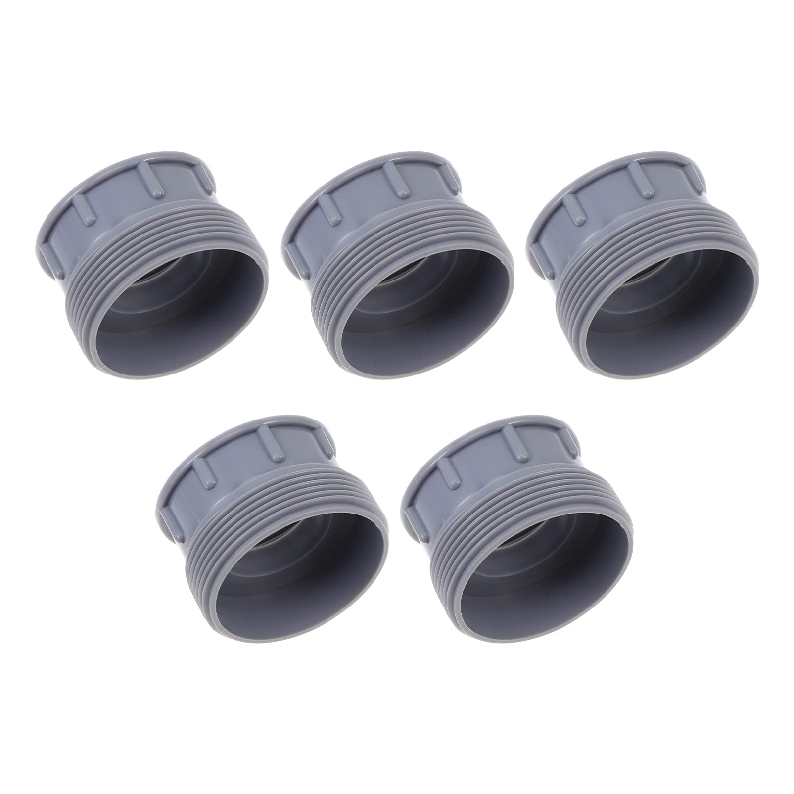 DOITOOL 5-Piece Plastic Water Hose Adapter Kit - Universal Faucet Aerator Connector for Kitchen Sink, Garden Hose & Wash Basin - Grey (Ideal for Outdoor Watering, Car Washing & Household Plumbing)