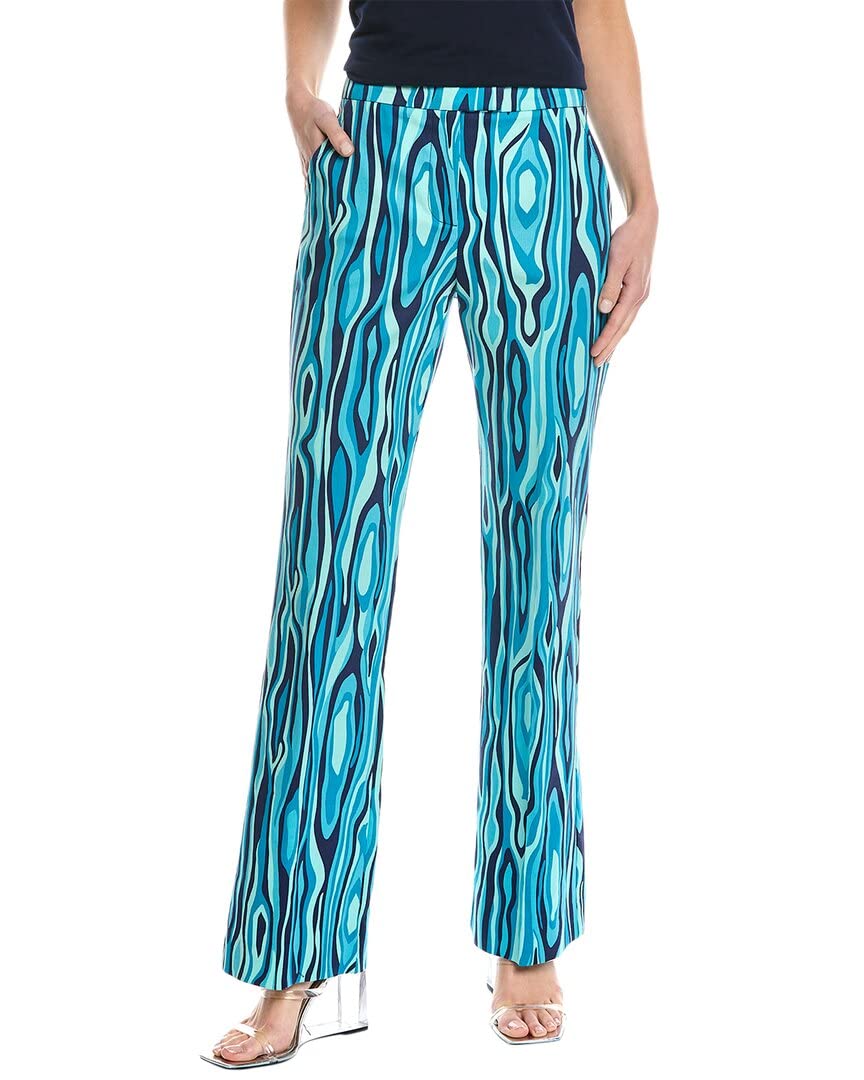 Trina Turk Women's Vent Back Flair Carillo Pants - Stylish High-Waisted Wide Leg Trousers for Work, Office & Casual Outfits | Perfect for Business Attire, Date Night & Summer Fashion