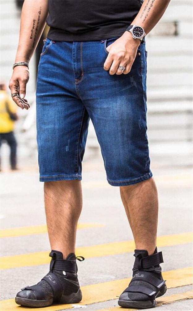 **Men's Plus Size Denim Shorts - Classic Casual Loose Fit Jean Shorts for Summer | Comfortable & Stylish for Outdoor Activities, Beach, and Travel**