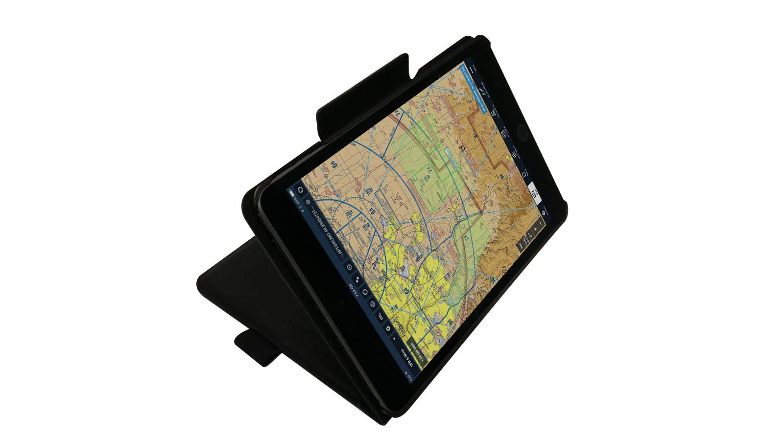 Premium Full Grain Leather Crystal Pilot FlightFolio Kneeboard - Compatible with Mini iPad 5 | Durable & Lightweight for Pilots | Perfect for Aviation Training, Flight Planning & In-Flight Navigation
