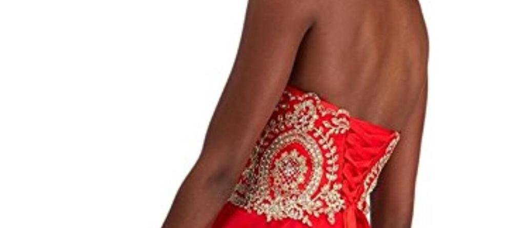 Lemai A-Line Chiffon Formal Dress with Crystal Gold Lace - Elegant Long Prom Gown & Evening Dress for Homecoming, Wedding, Pageant & Special Occasions