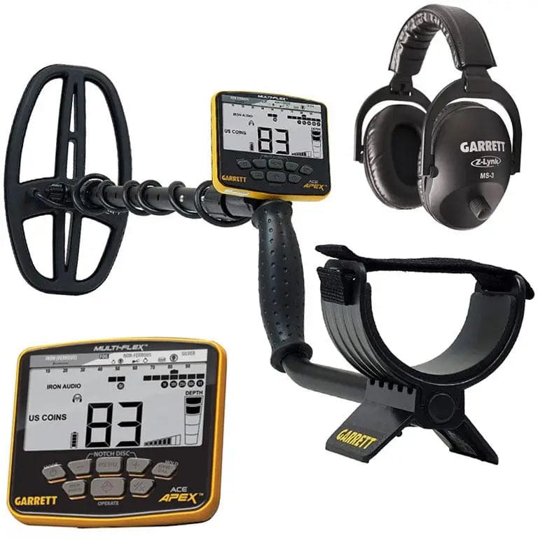 Garrett ACE APEX Metal Detector with Z Lynk Wireless Headphones - Professional Gold & Treasure Hunting Equipment for Beach, Park & Outdoor Adventures