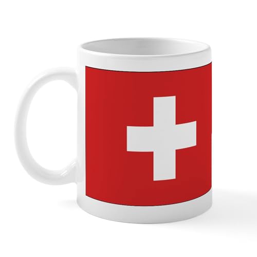 White - Switzerland Civil Ensign Mug