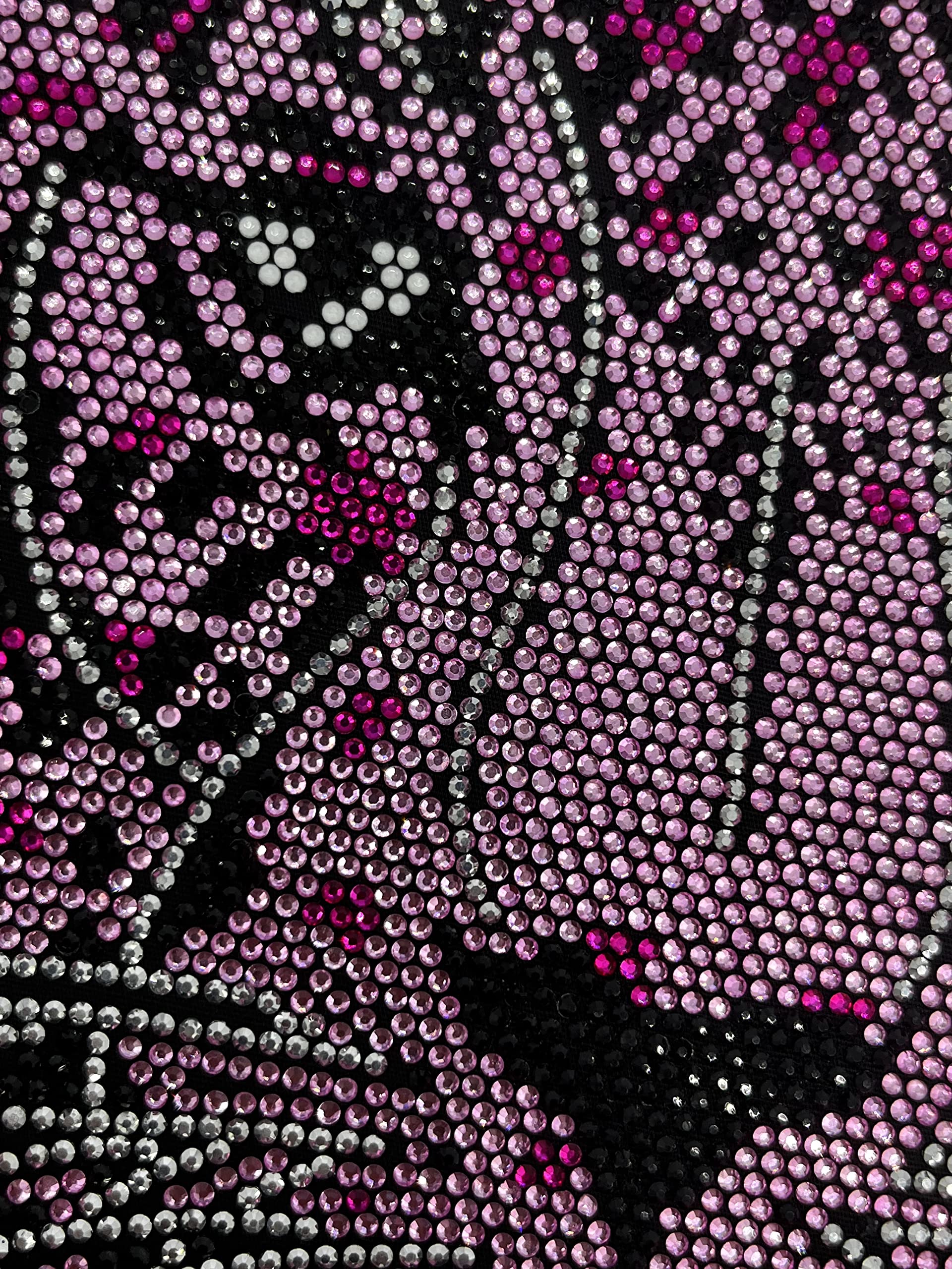 Pink Tiger Rhinestone Iron-on Patch - Sparkling DIY Embellishment for Jackets, Jeans & Bags | Fashion Accessories for Women & Teens