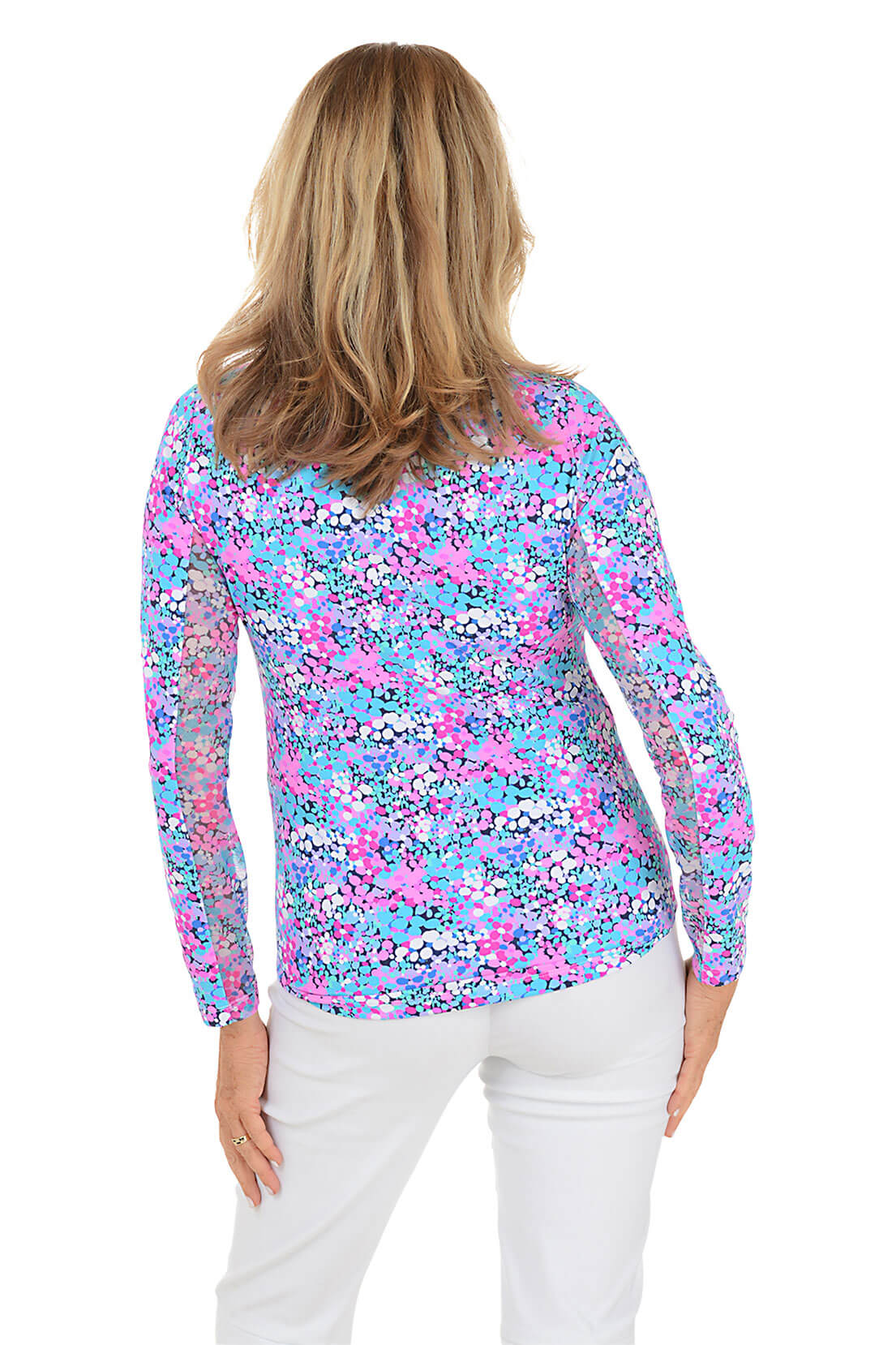 Candy Pink Allana Speckled UPF50+ Sun Shirt for Women - UV Protection Swim Cover Up, Beachwear & Outdoor Activities