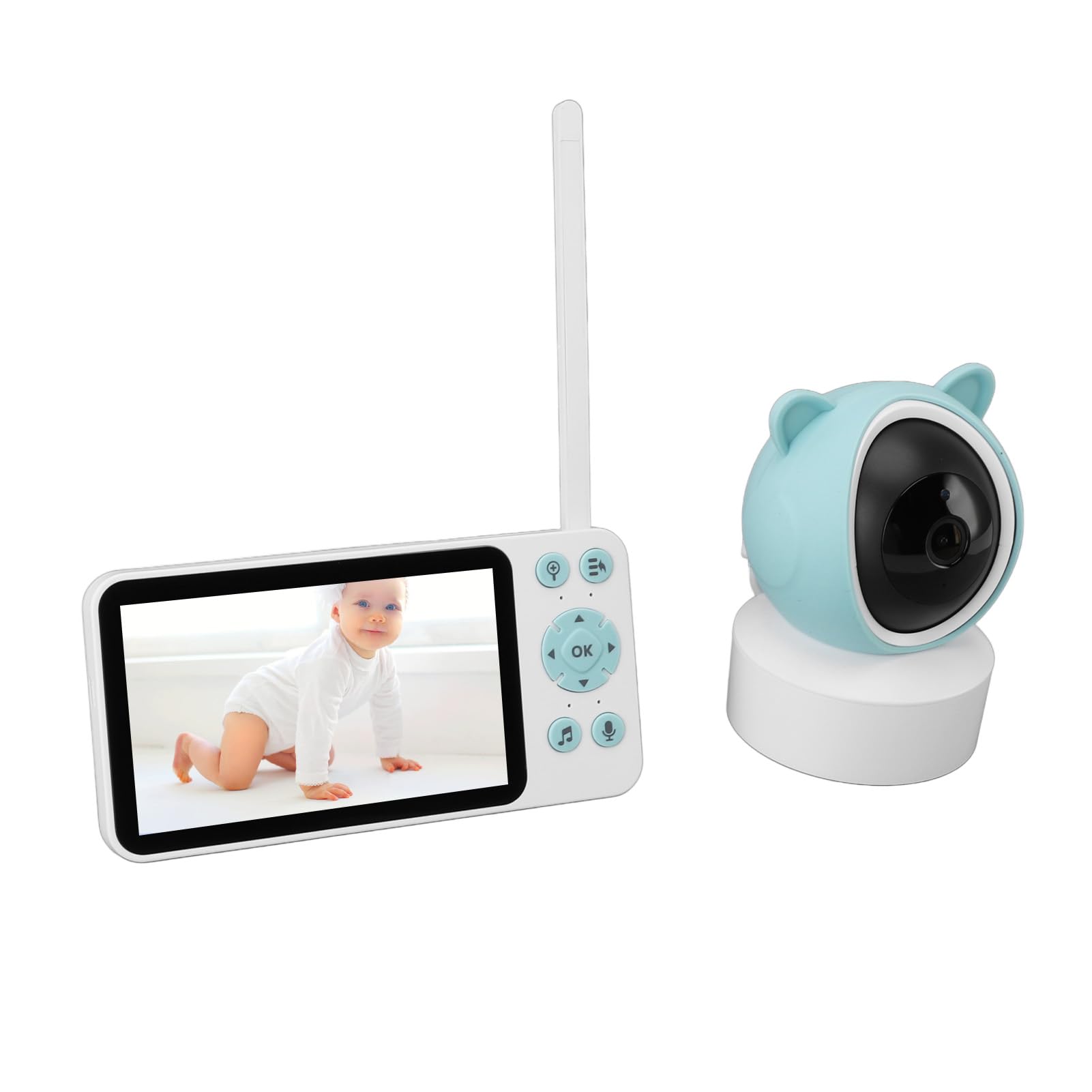 Wireless Baby Monitor with Audio & Night Vision - 2-Way Talk, Temperature Sensor & HD Camera for Newborns & Toddlers | Nursery, Playpen & Home Security Monitoring System