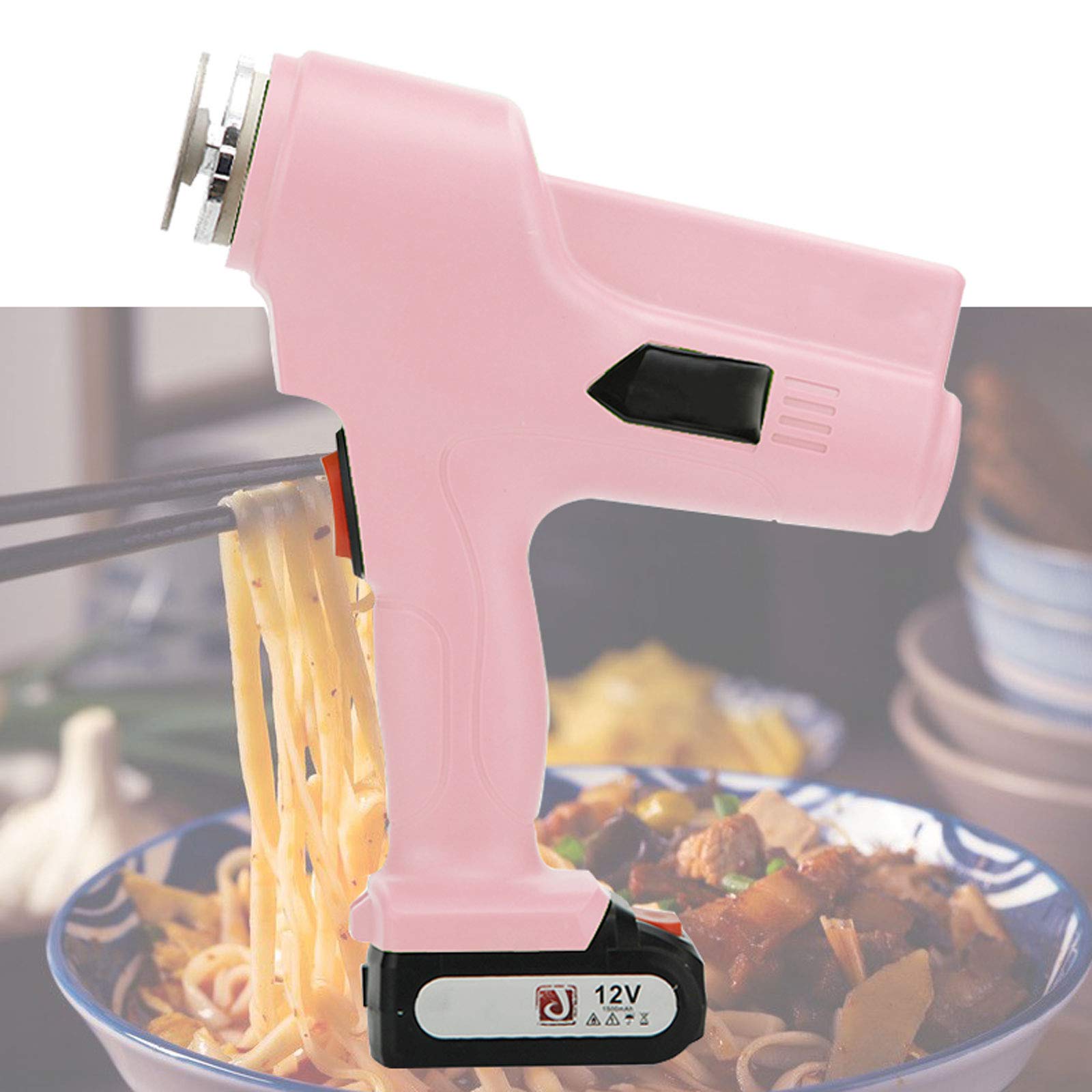 APOE Electric Pasta Maker Machine - Automatic Stainless Steel Noodle Maker with 3 Interchangeable Molds | Handheld & Portable for Fresh Homemade Pasta | Perfect for Italian Cuisine, Family Dinners & Restaurant Use