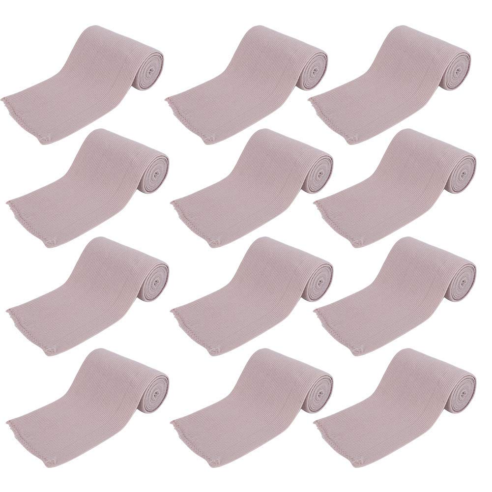 12 PCS Elastic Bandage Wrap - Breathable Compression Bandage for Wound Dressing, Sports Injury & First Aid | Ideal for Ankle Support, Sprains, Post-Surgery Recovery & Emergency Kits