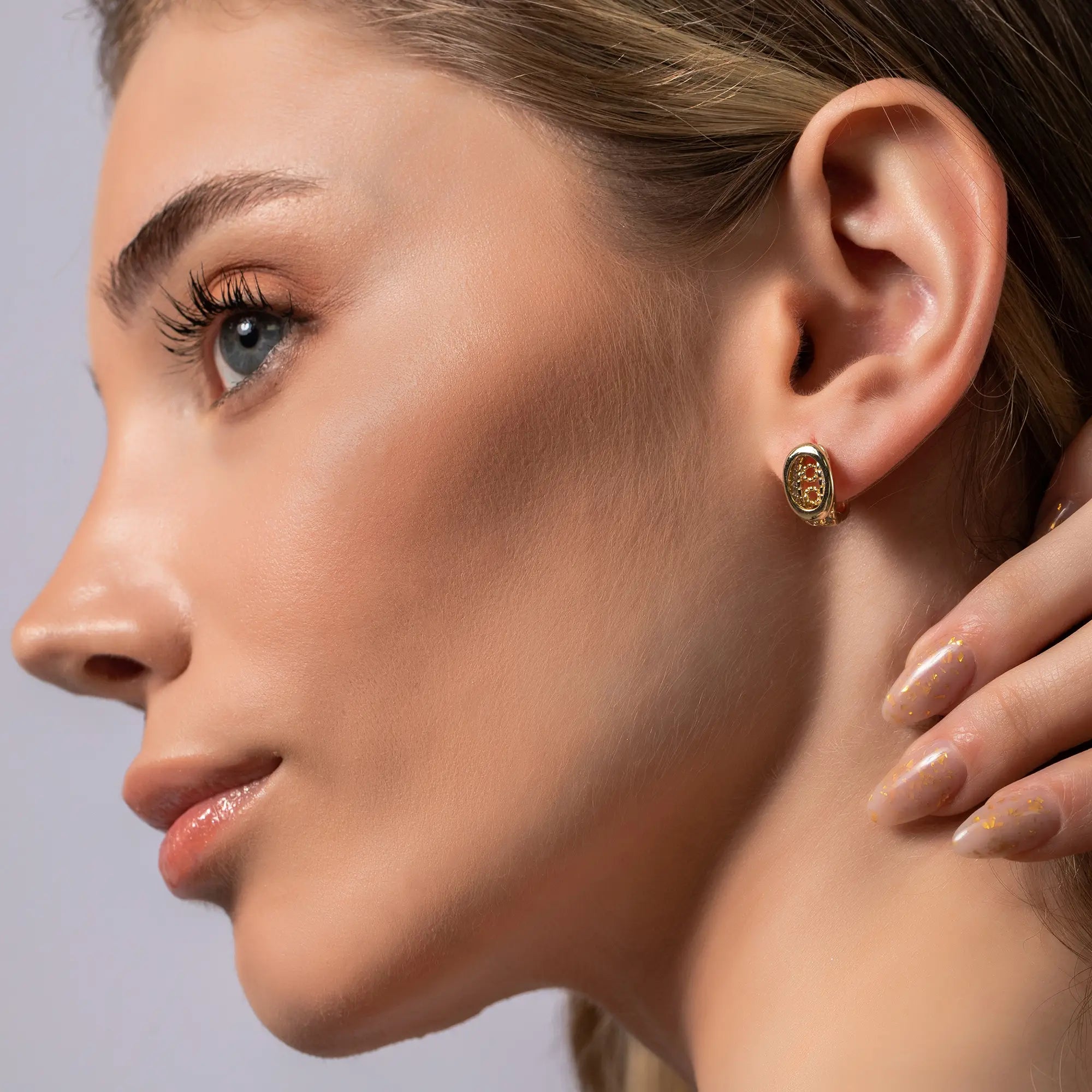 Riva Hoop Earrings for Women - 14K Gold Plated Stainless Steel Dangle Earrings - Trendy Fashion Jewelry for Everyday Wear, Parties & Gifts