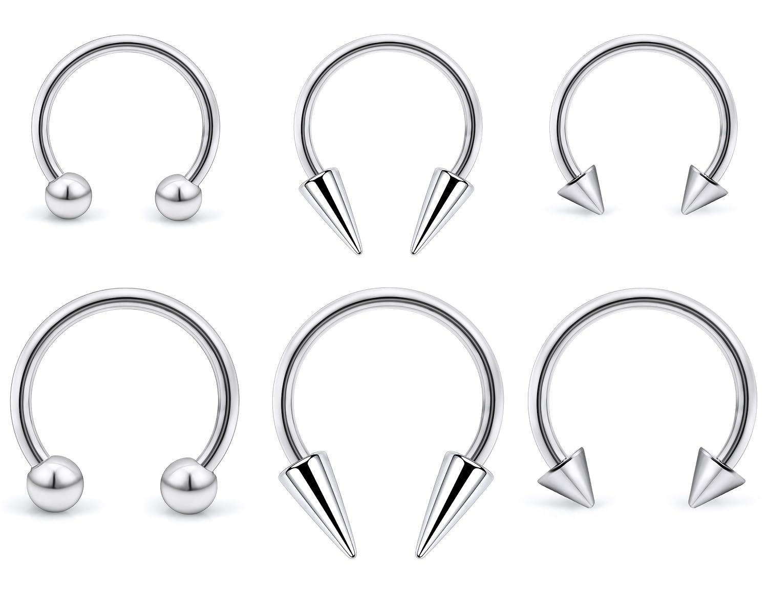 Surgical Steel Septum Rings 16G - Lip & Snake Bite Jewelry for Men & Women | Perfect for Piercing & Style