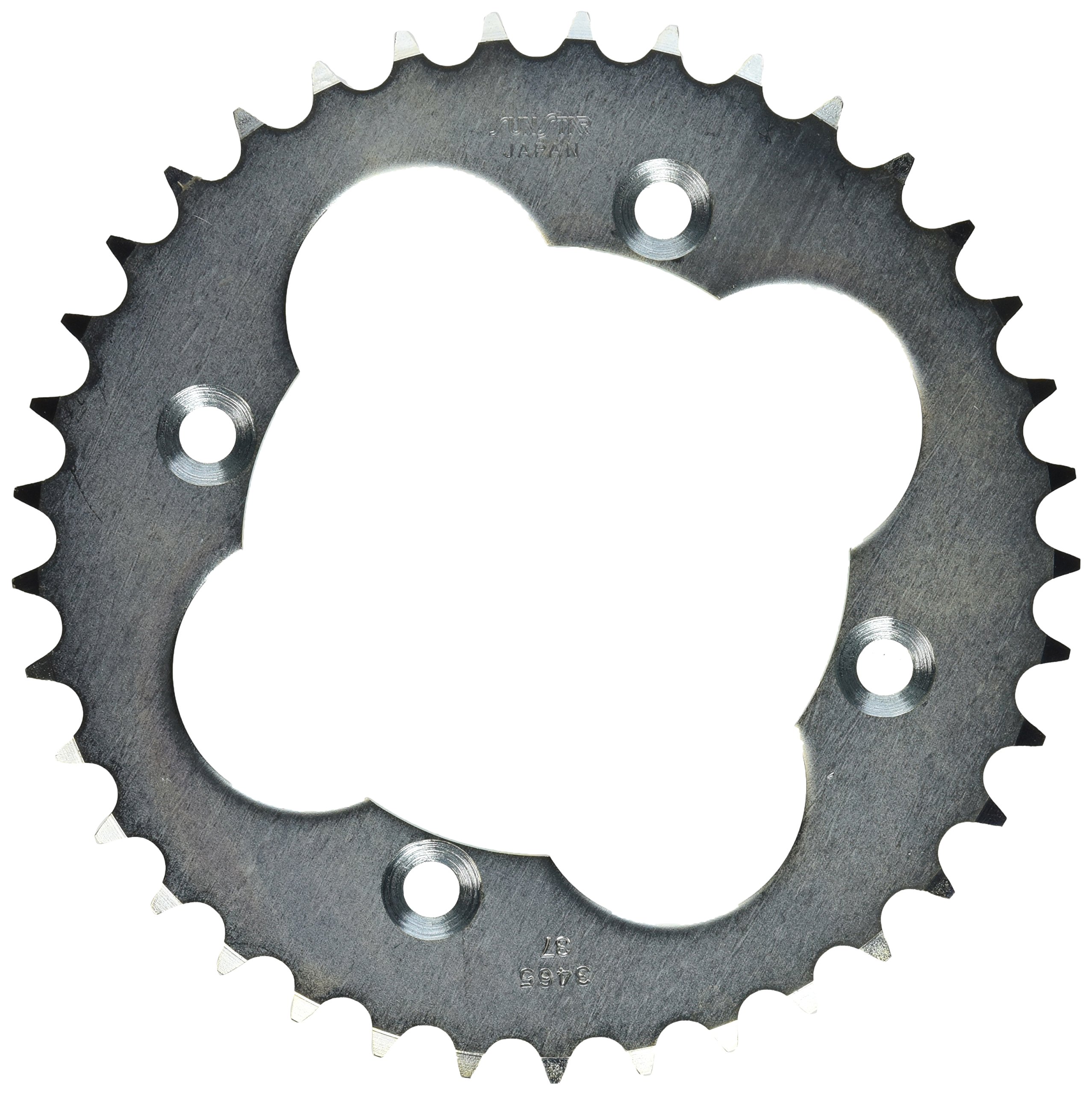 Sunstar 2-346537 37-Tooth 520 Chain Size Rear Steel Sprocket for Motorcycle & ATV - Durable Replacement Sprocket for Smooth Power Transmission & Off-Road Performance