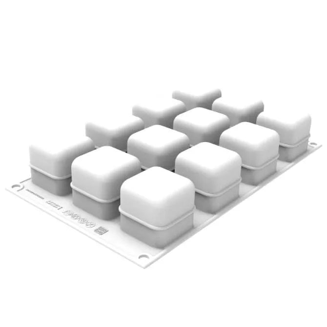 CUBO Silicone Mold 1.77 Inch - Small Baking Molds for Cupcakes, Candies, Chocolates, Soap & DIY Crafts - Perfect for Home Baking, Party Treats & Gift Making