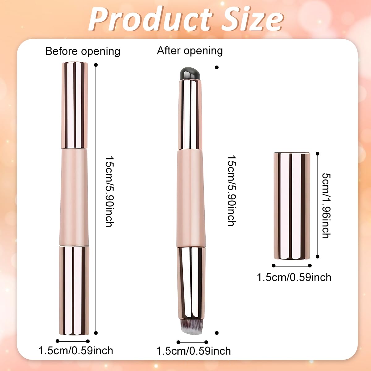 MAYCREATE® 2-in-1 Silicone Lip Brush & Concealer Brush - Double-Sided Travel Lipstick Applicator for Lip Gloss, Foundation, Makeup (Pink) | Perfect for On-the-Go Touch Ups & Professional Makeup Application