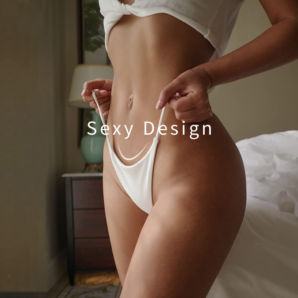Sexy Women's Thong Underwear 5-Pack - Low Rise G-String Panties with T-Back Design, Comfortable Lingerie Gift Set for Her | Perfect for Date Night, Everyday Wear & Special Occasions