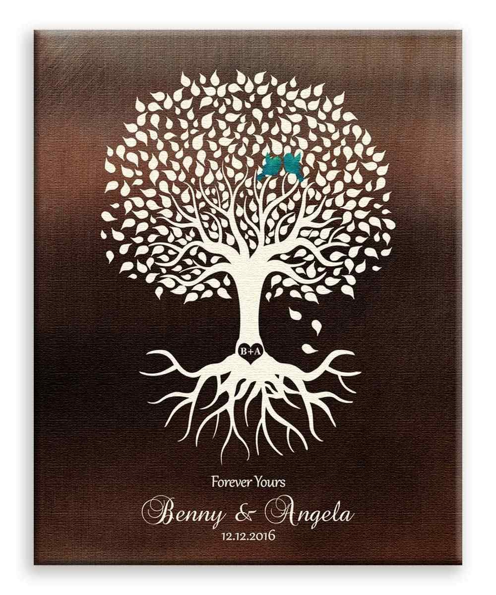 11x14 Mounted Canvas Art Print - Elegant Wedding & Engagement Gift for Couples, Faux Bronze Finish - Perfect Anniversary Keepsake - Ready for Gift Wrapping (LTC-C1426) | Home Decor, Living Room Wall Art, Romantic Housewarming Present
