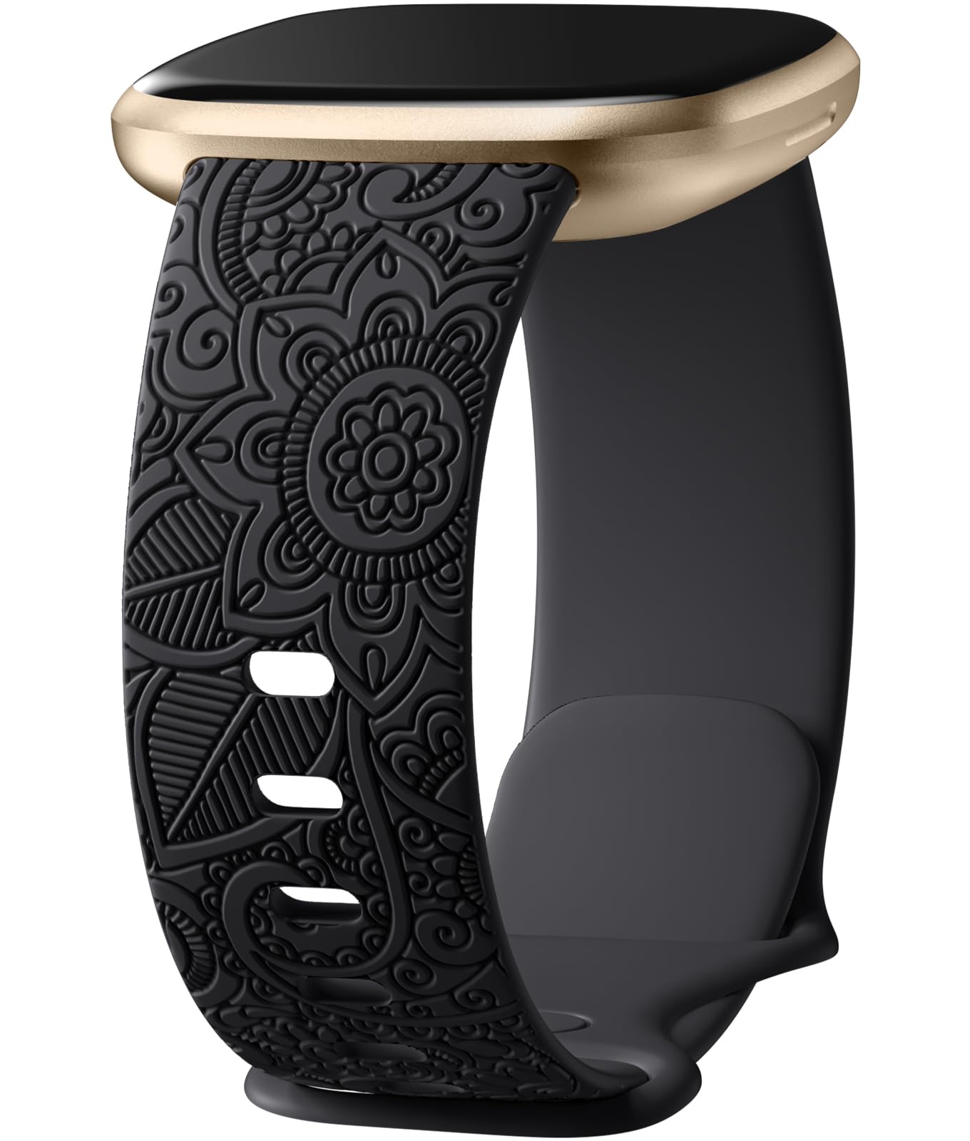 Compatible with Fitbit Versa 4/Versa 3/Sense 2/Sense - Soft Floral Boho Replacement Wristbands for Women | Stylish & Comfortable Watch Straps for Workouts, Daily Wear & Fashion Accessories