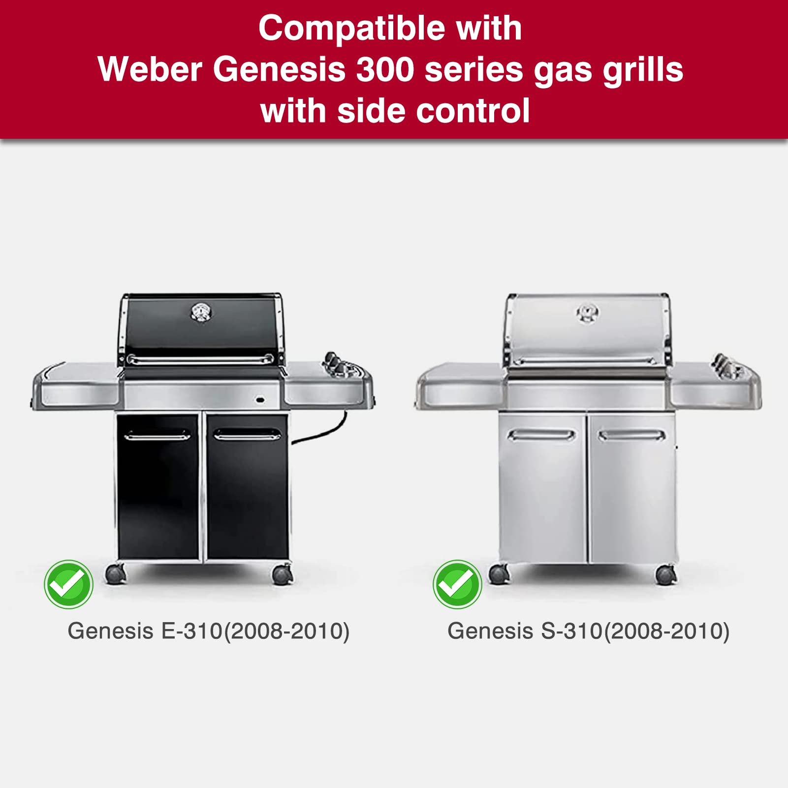 Weber Genesis 300 Series Gas Grill Igniter Kit (2008-2010) - Replacement for Weber Parts 67847 - Compatible with Side Control Models - Perfect for Outdoor BBQ & Backyard Grilling