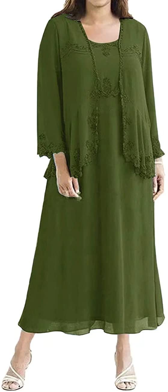 Elegant Tea-Length Mother of the Bride Dress with Jacket - Formal Wedding Gown for Mother of the Groom - Perfect for Evening Ceremonies, Receptions & Special Occasions
