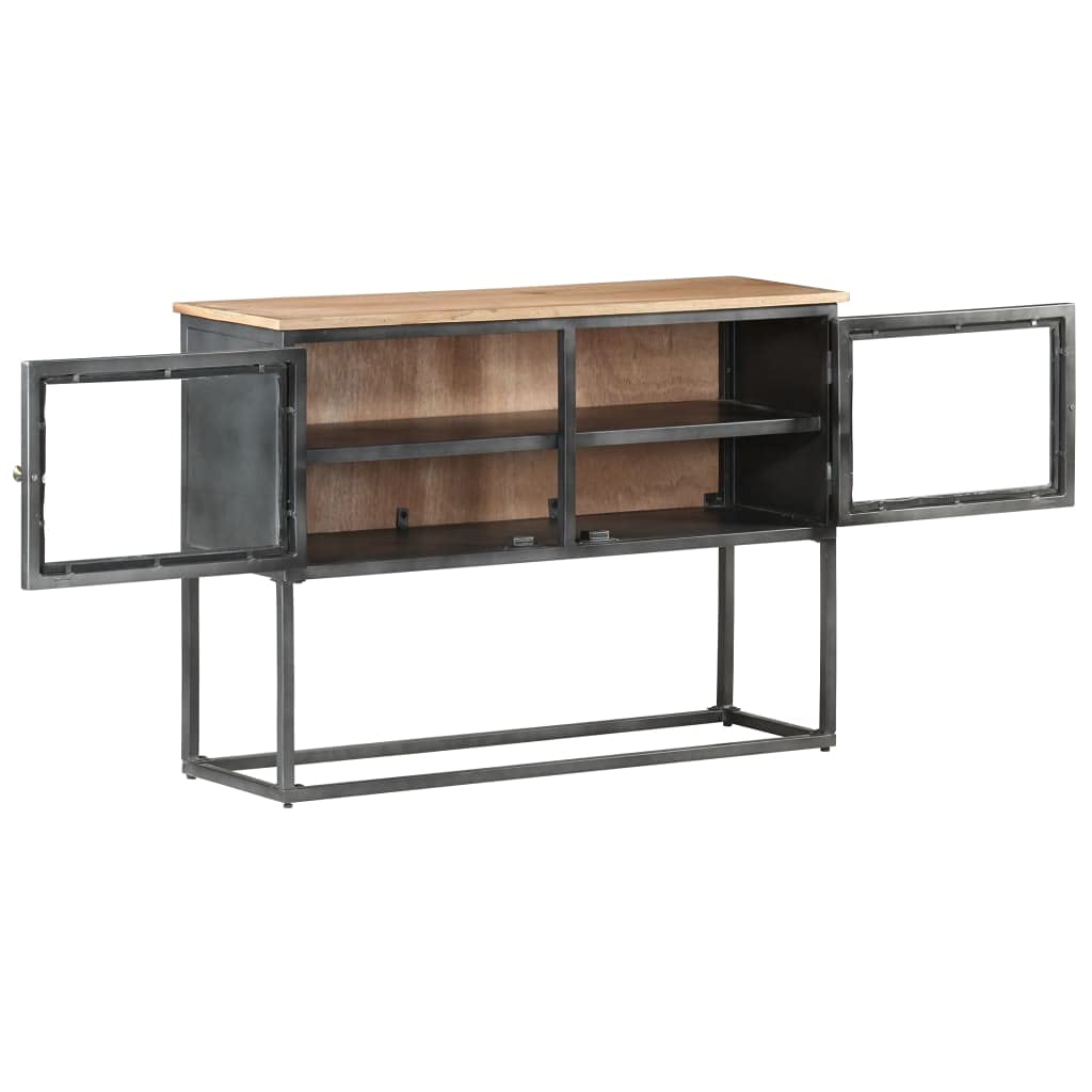 Modern Storage Sideboard Buffet Table - Adjustable Shelves, Steel Frame Cabinet for Dining Room, Living Room & Kitchen - 23.6