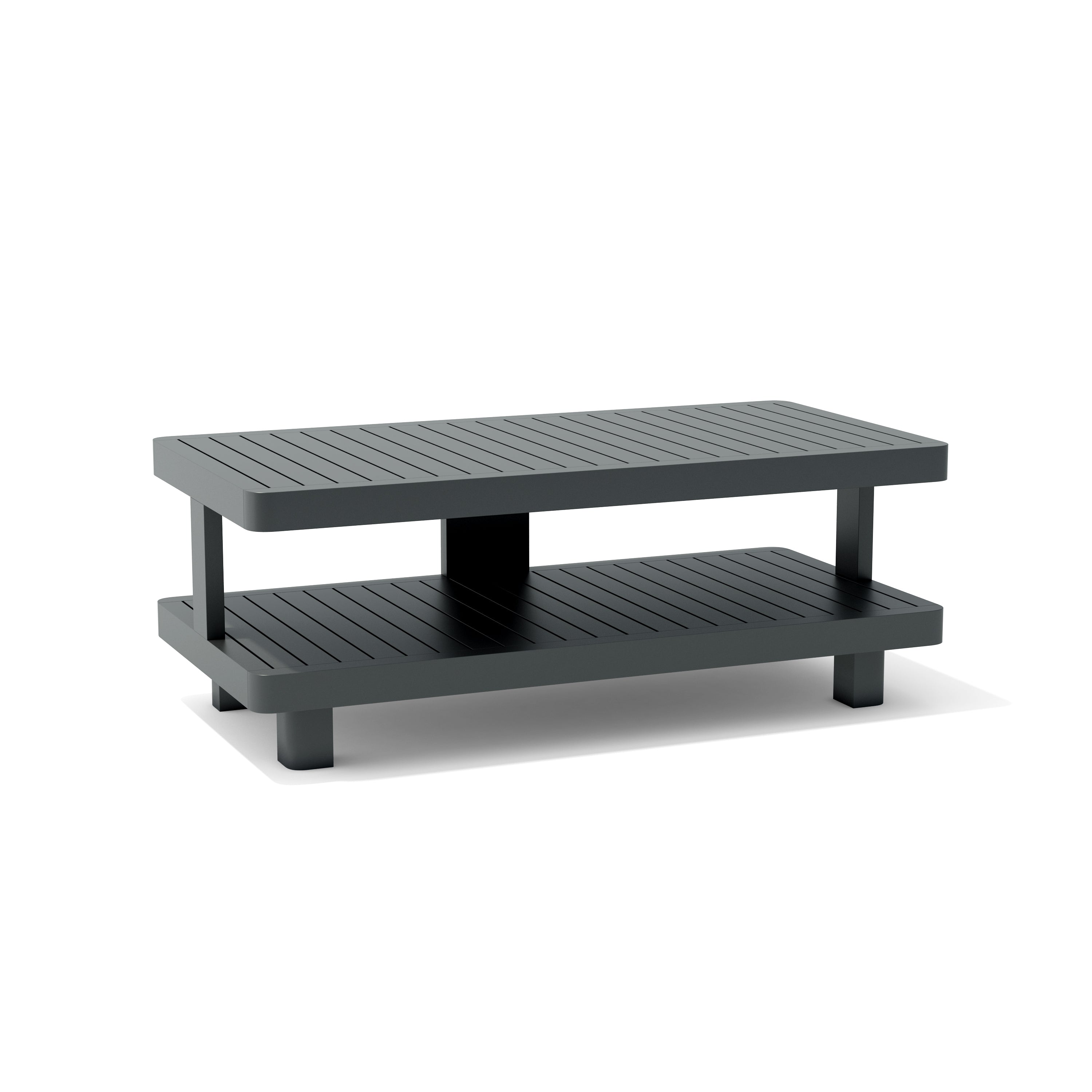 Modern Granada Aluminum Coffee Table - Lightweight & Durable Living Room Furniture for Small Spaces, Home Decor, and Outdoor Patio Use