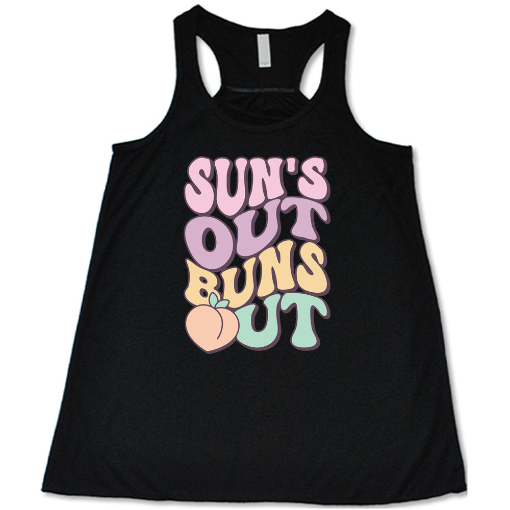 Funny Suns Out Buns Out T-Shirt - Trendy Summer Graphic Tee for Beach, Pool Party & Vacation Outfits