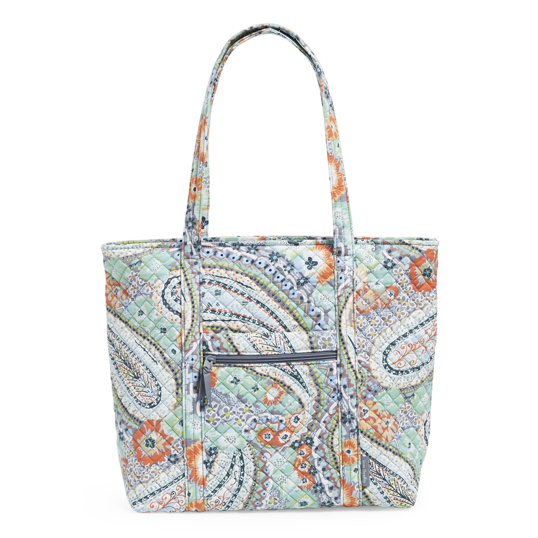 Vera Bradley Cotton Vera Tote Bag - Stylish & Durable Women's Shoulder Bag for Work, Travel & Shopping - Perfect as Laptop Bag, Gym Bag or Everyday Purse